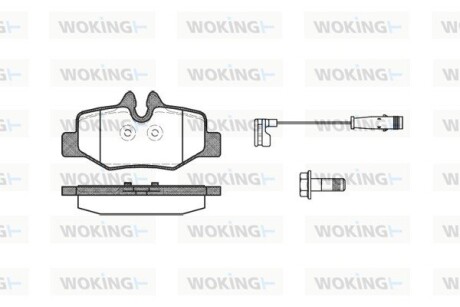 Колодки тормозные диск. задн. (Remsa) MB Vito 639 Bosch ver. (P10103.02) WOKING P1010302