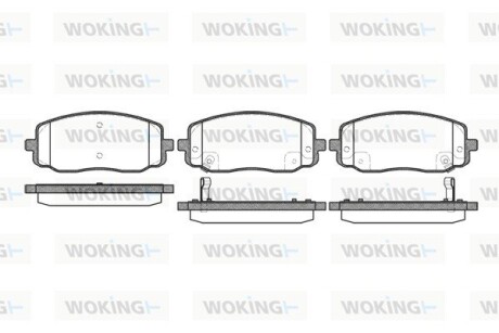 Гальмівні колодки пер. Kia Picanto/Hyundai i10 04- (mando) WOKING P1033302