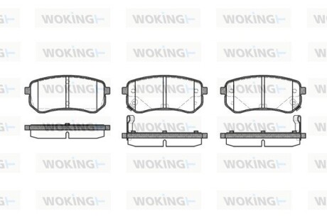 Гальмівні колодки зад. Hyundai Accent/Kia Rio/Ceed 05- (mando) WOKING P10353.02