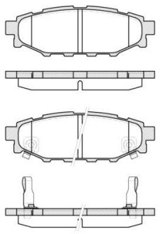 Колодки тормозные диск. задн. (Remsa) Subaru Forester (sh) 2.0 08-,Subaru Forester (sh) 2.5 08- (P10363.12) WOKING P1036312 (фото 1)