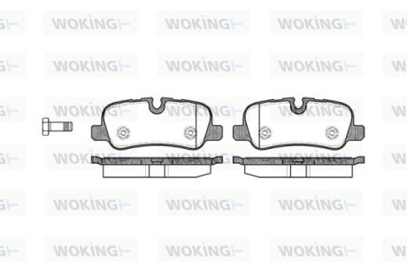 Гальмівні колодки discovery/range rover III/sport 2.7 - 5.002- WOKING P1059300