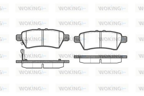 Колодки тормозные диск. задн. (Remsa) Nissan Navarra Pathfinder 05> (P10883.01) WOKING P1088301 (фото 1)