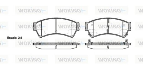 Колодки тормозные диск. перед. (Remsa) Mazda 6 II 07>13 (P10963.02) WOKING P1096302