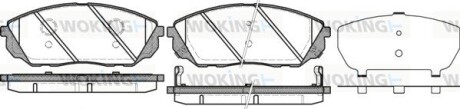 Гальмівні колодки пер. Kia Sorento 02- (sumitomo) WOKING P1141312