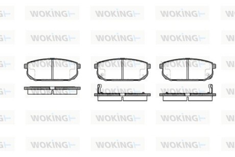 Колодки тормозные диск. задн. (Remsa) Kia Sorento i 2.4 02-,Kia Sorento i 2.5 02- (P11423.02) WOKING P1142302