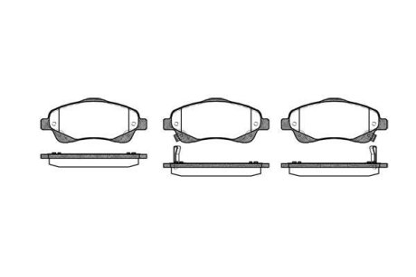 Колодки тормозные диск. перед. (Remsa) Toyota Avensis 1.6 03-08,Toyota Avensis 1.8 03-08 (P11463.02) WOKING P1146302 (фото 1)