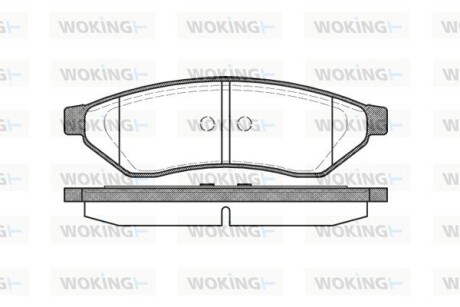 Колодки тормозные диск. задн. (Remsa) Chevrolet Epica Evanda (P11493.00) WOKING P1149300