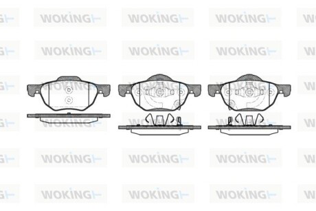 Колодки тормозные диск. перед. (Remsa) Honda Accord 03>08 (P11683.02) WOKING P1168302