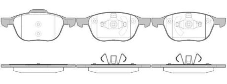 Колодки тормозные диск. перед. (Remsa) Ford C-max 1.6 07-10,Ford C-max 1.8 07-10 (P11823.00) WOKING P1182300