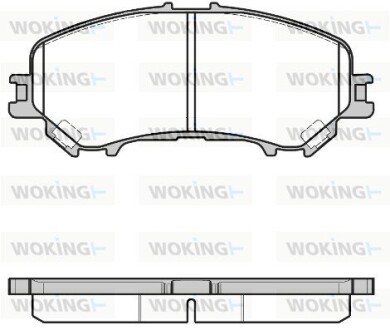 Колодки тормозные диск. перед. (Remsa) Nissan Qashqai II / Renault Kadjar 15> (P12183.22) WOKING P1218322 (фото 1)