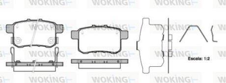 Колодки тормозные диск. задн. (Remsa) Honda Accord 08>15 (P12323.12) WOKING P1232312