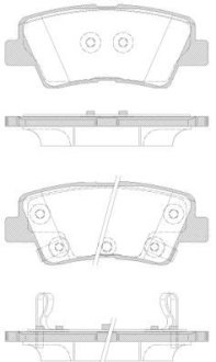 Колодки тормозные диск. задн. (Remsa) Hyundai Elantra 1.6 10-,Hyundai Elantra 1.8 10- (P12623.42) WOKING P1262342 (фото 1)