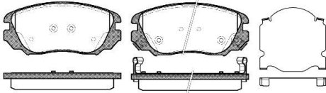 Колодки тормозные диск. перед. (Remsa) Chevrolet Camaro 3.6 09-15,Chevrolet Malibu 2.0 12- (P12853.02) WOKING P1285302 (фото 1)