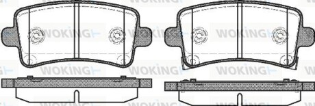 Колодки тормозные диск. задн. (Remsa) Chevrolet Malibu 2.0 12-,Chevrolet Malibu 2.4 12- (P12883.04) WOKING P1288304