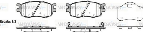 Гальмівні колодки пер. Hyundai Accent/Kia Rio 05- (mando) WOKING P1308302