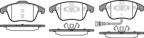 Колодки тормозные диск. перед. (Remsa) Audi Q3 1.4 11-,Audi Q3 2.0 11-,Seat Alhambra 1.4 10- (P13193.21) WOKING P1319321