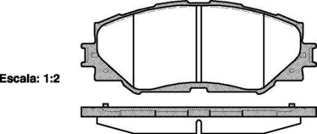 Гальмівні колодки пер. Toyota RAV4 06- (139,1x56x17,5) WOKING P1332300