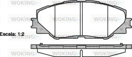 Колодки тормозные диск. перед. (Remsa) Toyota Auris 1.33 06-12,Toyota Auris 1.4 06-12 (P13343.00) WOKING P1334300