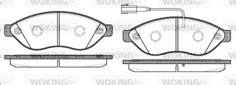 Колодки тормозные диск. перед. (Remsa) PSA Jumper Boxer 06> 11> 15>, Fiat Ducato 06> 11> (P13373.12) WOKING P1337312