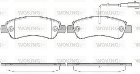 Колодки тормозные диск. задн. (Remsa) Citroen Jumper 2.0 06-,Citroen Jumper 2.2 06- (P13383.02) WOKING P1338302