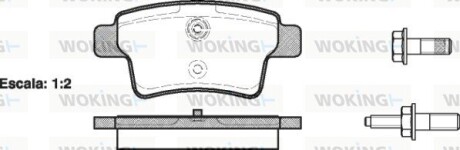 Гальмівні колодки зад. Citroen C4 Picasso 06- (Bosch) WOKING P1341300