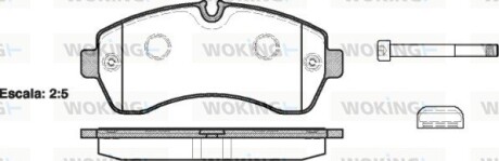 Гальмівні колодки пер. Sprinter/Crafter 06- (спарка) WOKING P1343300