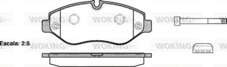 Гальмівні колодки пер. Crafter/W447/W906/W907/Viano W639 (03-21) WOKING P1345300