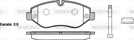 Гальмівні колодки пер. Daily 99- WOKING P1345310