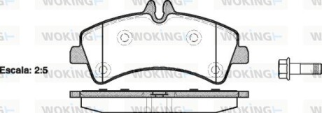 Колодки тормозные диск. задн. (Remsa) MB Sprinter II III / VW Crafter I II Bosch ver. (P13473.00) WOKING P1347300