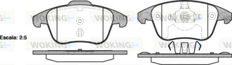 Колодки тормозные диск. перед. (Remsa) PSA C4 Picasso, Grand Picasso 08>13 / DS4 DS5 12> (P13493.00) WOKING P1349300