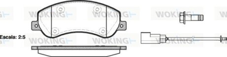 Колодки тормозные диск. перед. (Remsa) Ford Tourneo connect 1.8 02-13,Ford Transit 2.2 06-14 (P13503.02) WOKING P1350302