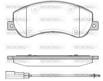 Колодки тормозные диск. перед. (Remsa) Ford Tranzit 06>14 Bosch ver. (P13503.11) WOKING P1350311