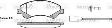 Колодки тормозные диск. перед. (Remsa) Ford Tourneo connect 1.8 02-13,Ford Transit 2.2 06-14 (P13513.02) WOKING P1351302