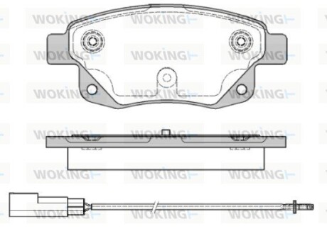 Колодки тормозные диск. задн. (Remsa) Ford Tourneo connect 1.8 02-13,Ford Transit 2.2 06-14 (P13523.01) WOKING P1352301