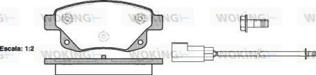 Колодки тормозные диск. задн. (Remsa) Ford Tourneo connect 1.8 02-13,Ford Transit 2.2 06-14 (P13523.02) WOKING P1352302