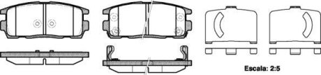 Гальмівні колодки зад. Chevrolet Captiva 06- (akebono) WOKING P1360312 (фото 1)