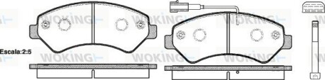 Колодки тормозные диск. перед. (Remsa) Citroen Jumper 2.2 06-,Citroen Jumper 3.0 06- (P13753.01) WOKING P1375301