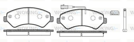 Гальмівні колодки пер. Jumper/Ducato/Boxer 06- (1.7t) WOKING P1375312