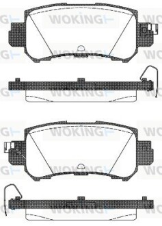 Колодки тормозные диск. задн. (Remsa) Mazda Cx-5 2.0 11-,Mazda Cx-5 2.2 11- (P14073.00) WOKING P1407300