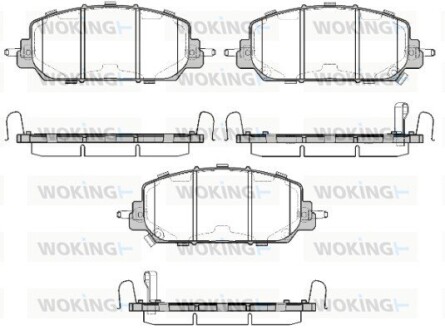 Колодки тормозные диск. перед. (Remsa) Honda CR-V 2,4i 17> (P14083.22) WOKING P1408322