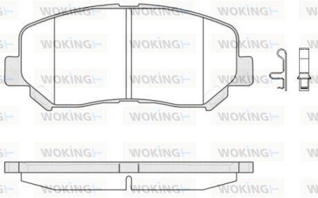 Колодки тормозные диск. перед. (Remsa) Mazda Cx-5 2.0 11-,Mazda Cx-5 2.2 11- (P14133.02) WOKING P1413302