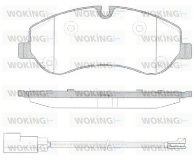 Колодки тормозные диск. перед. (Remsa) Ford Tourneo custom 2.2 12-,Ford Transit custom 2.2 12- (P14203.02) WOKING P1420302