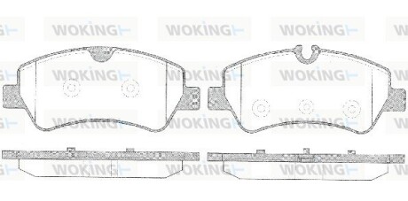 Колодки тормозные диск. задн. (Remsa) Ford Tourneo custom 2.2 12-,Ford Transit custom 2.2 12- (P14213.00) WOKING P1421300