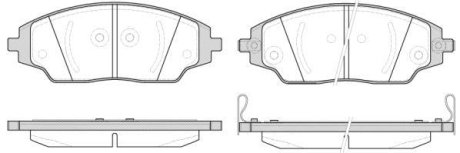 Колодки тормозные диск. перед. (Remsa) Chevrolet Aveo T300 (P14373.02) WOKING P1437302