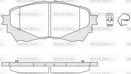 Гальмівні колодки пер. Mazda 6 (18-21) WOKING P1438304