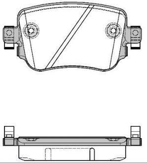 Колодки тормозные диск. задн. (Remsa) Audi A1 2.0 10-,Audi A1 sportback 2.0 11- (P14493.08) WOKING P1449308 (фото 1)
