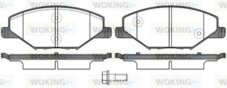 Гальмівні колодки пер. Skoda Fabia II-III 11- /VW Polo 10- (TRW) WOKING P14533.00