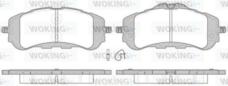 Гальмівні колодки пер. Peugeot 308 II 13- (Bosch) WOKING P1459300