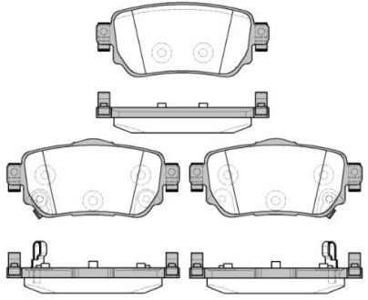 Гальмівні колодки зад. Nissan X-Trail/Qashqai II 13- (TRW) WOKING P1482302 (фото 1)