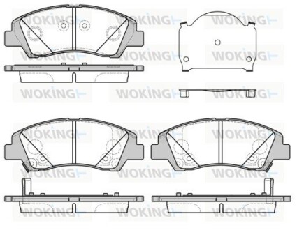 Гальмівні колодки пер. Hyundai i10 1.0-1.2 13- WOKING P14833.02